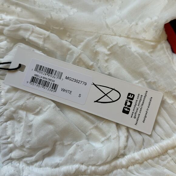 NWT Mink Pink Abella Mini Dress in White - Picture 9 of 12
